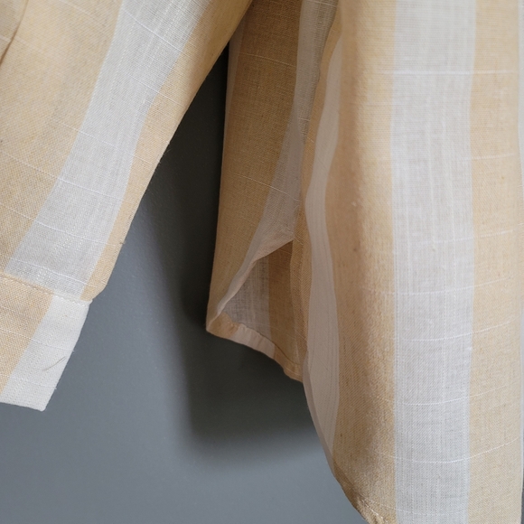 Peach Love Oversized Button-Front Striped Shirt. Size S - Picture 2 of 10